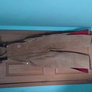 Carhartt men's insulated bibs brown 38x30